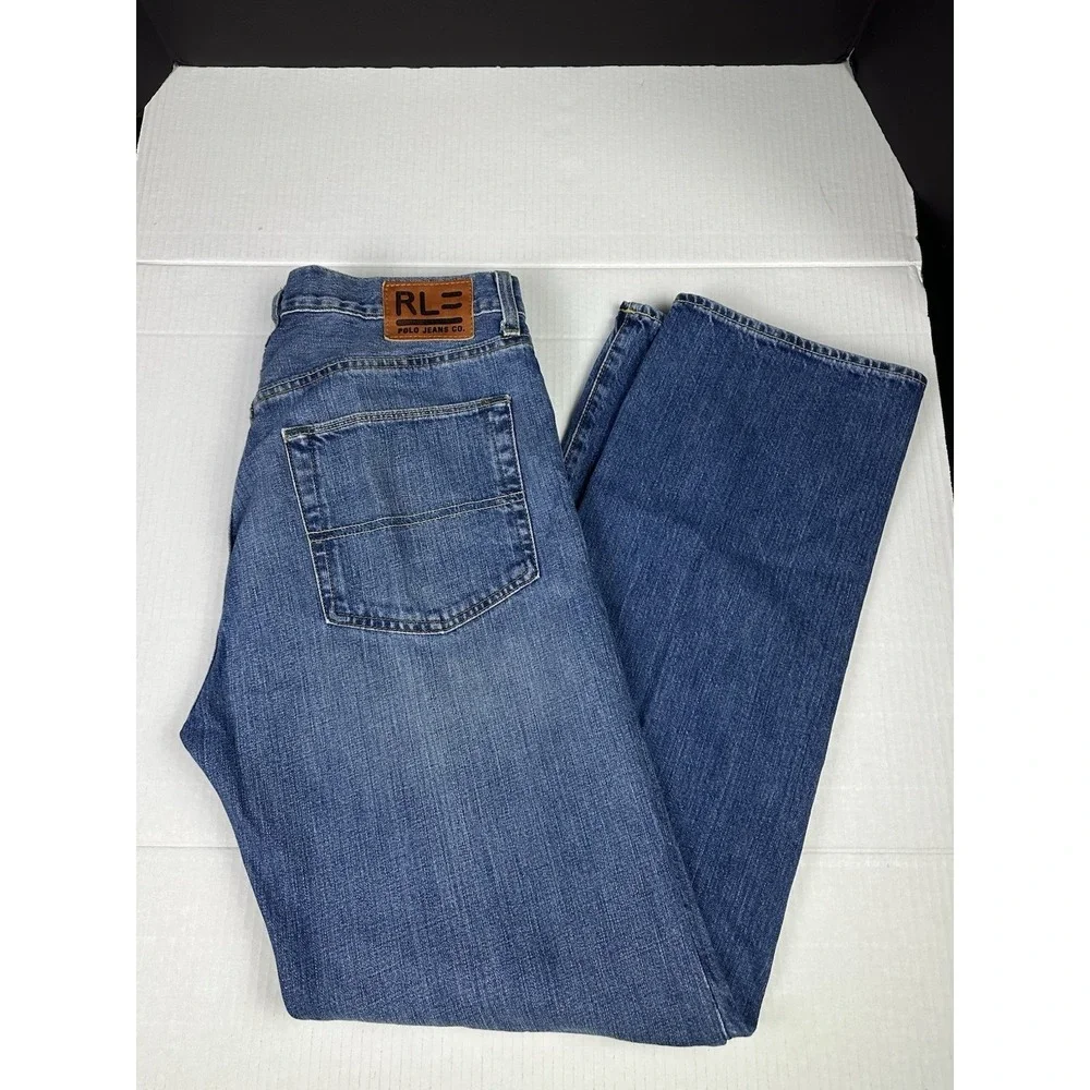 Polo Ralph Lauren Co. Y2K VTG Men's 32x32 Denim Blue Jeans Pants Streetwear